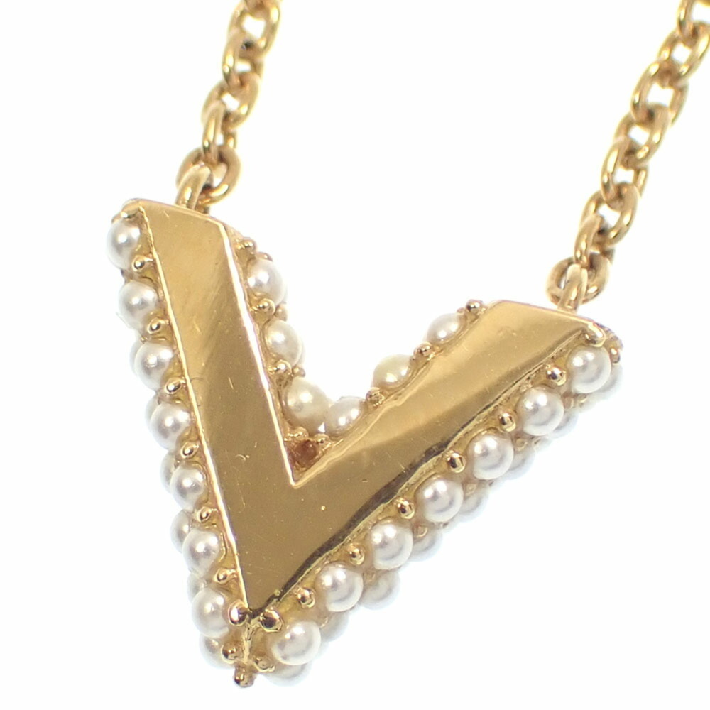 LOUIS VUITTON Gold Pearl Necklace - Picture 3 of 8